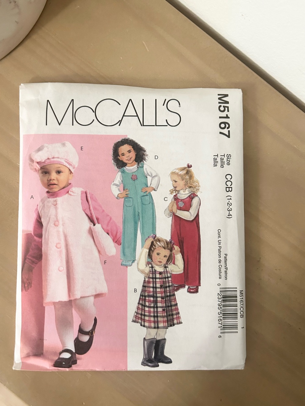 McCall’s M5167 Easy Stitch ’n Save Toddler Clothing Sewing Pattern Sizes 1–4
